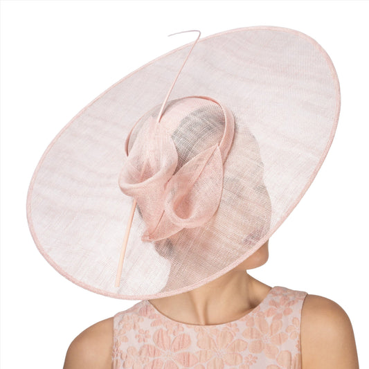 |  Coral Sinamay Fascinator Cocktail Hat