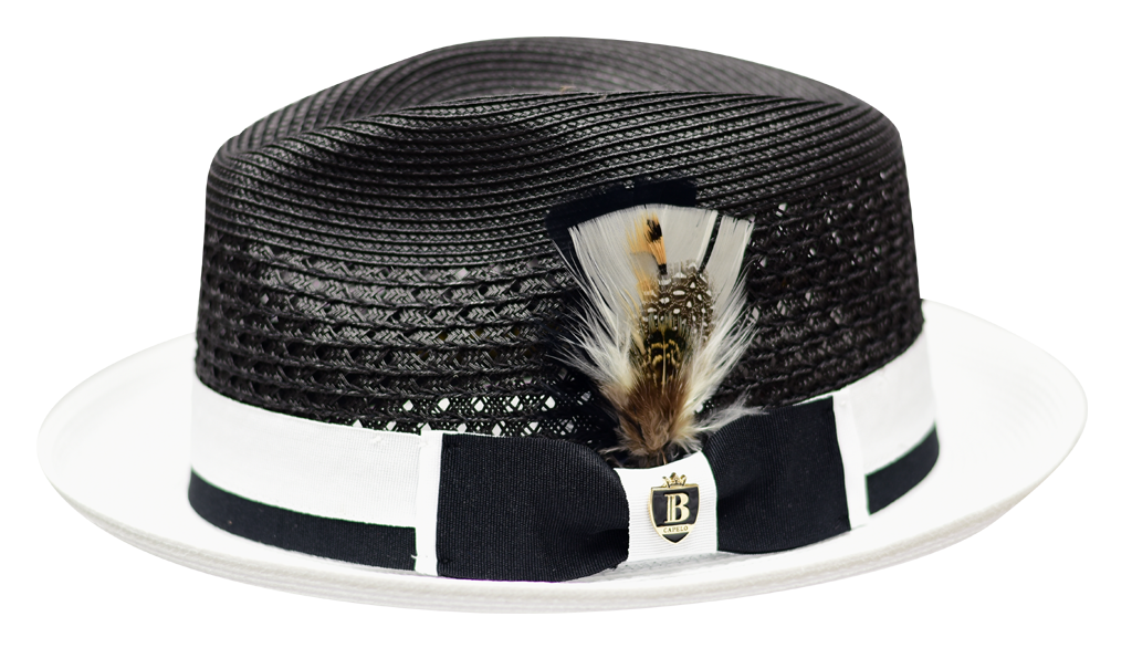 Franco | Two Tone Natural Straw Fedora