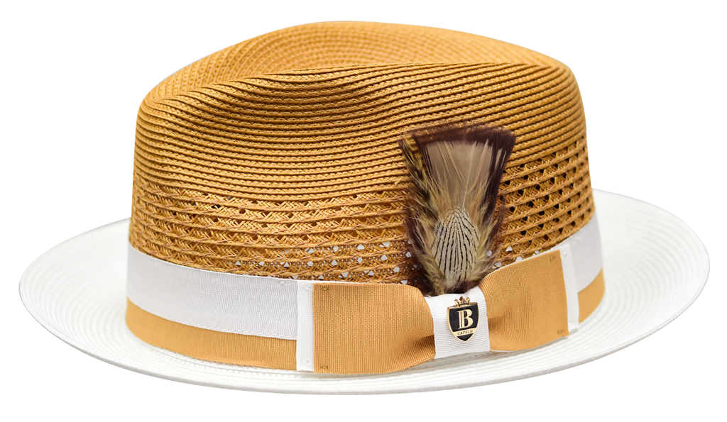 Franco | Two Tone Natural Straw Fedora