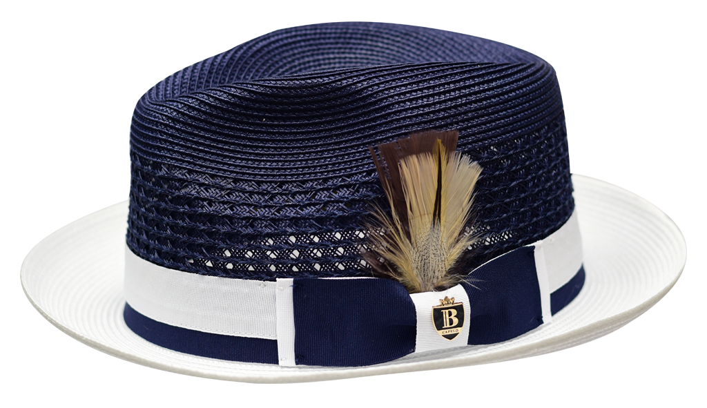 Franco | Two Tone Natural Straw Fedora