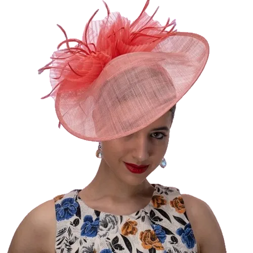 Charmaine | Large Sinamay with Pleated Bow Fascinator