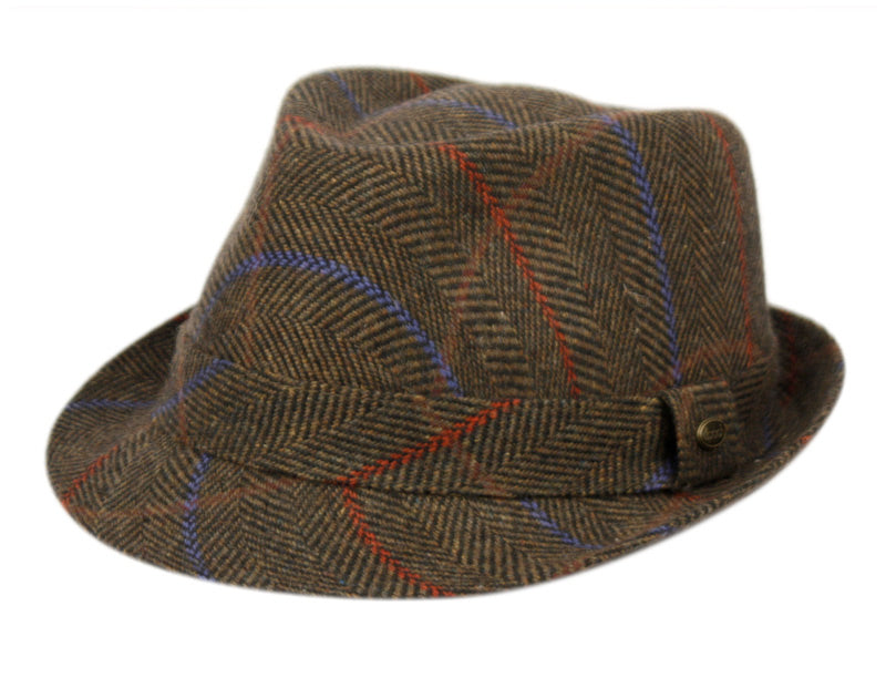 Duke | Plaid Stingy Brim Hat Brown