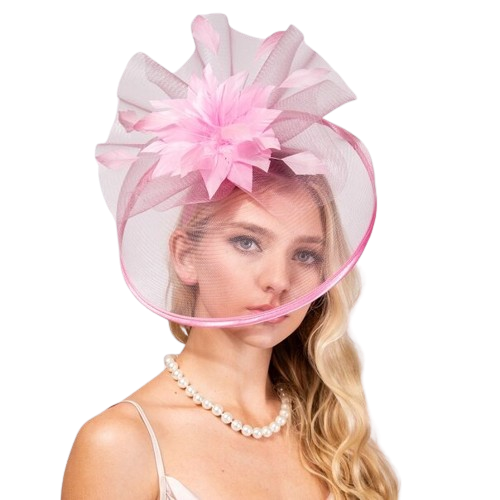 Florentina | Veiled Floral & Feather Mesh Fascinator