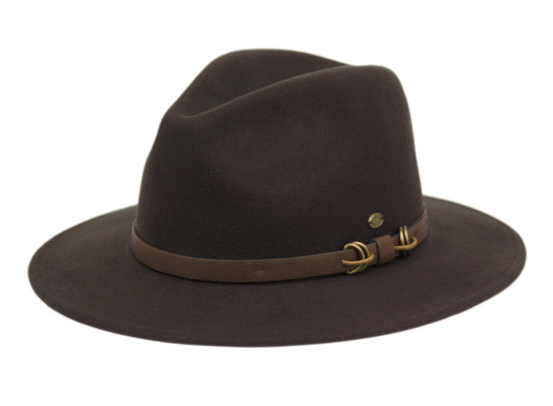 Morgan | Flat Brim Wool Felt Fedora