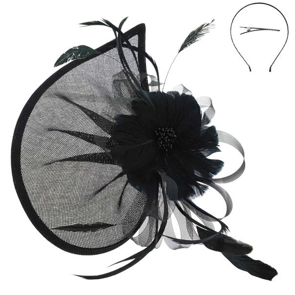 Haleigh | Beaded Pistil Feather Fascinator