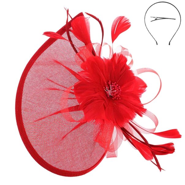 Haleigh | Beaded Pistil Feather Fascinator