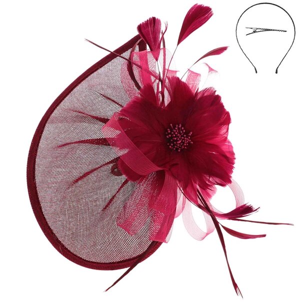 Haleigh | Beaded Pistil Feather Fascinator