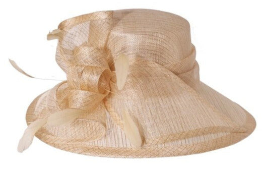 Kamila | Golden Sinamay Hat