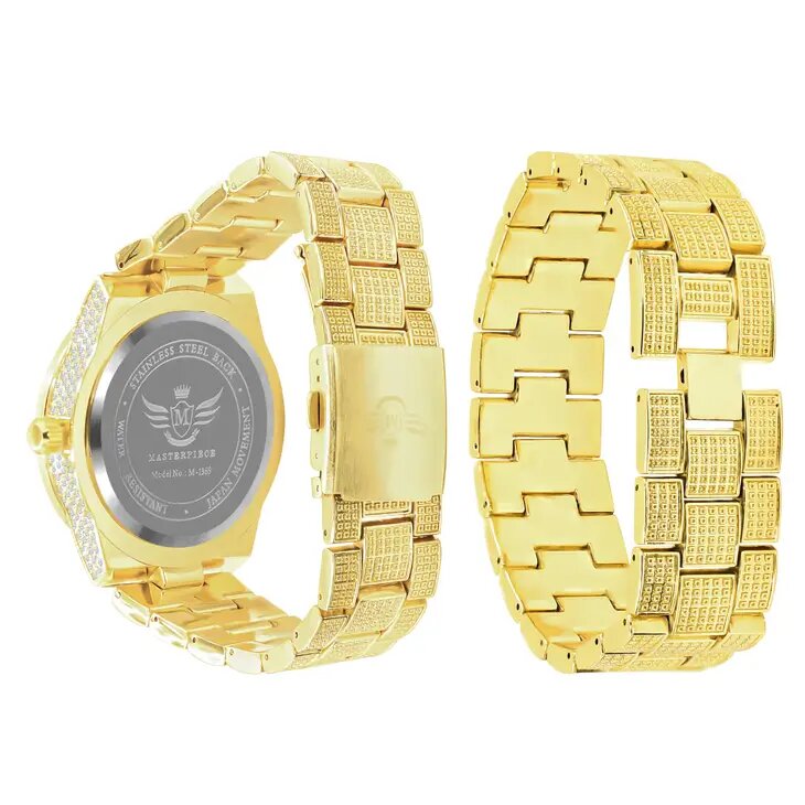 Oyster Baguette Bezel Watch & Bracelet Set