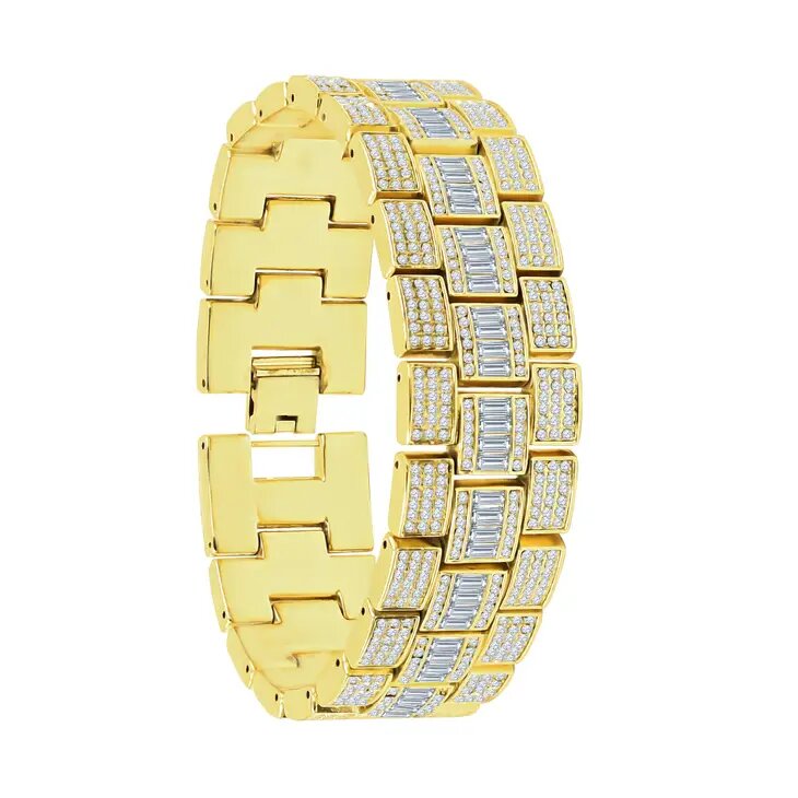 Oyster Baguette Bezel Bracelet