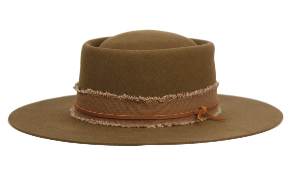 Paco | Wool Felt Bolero Fedora Brown