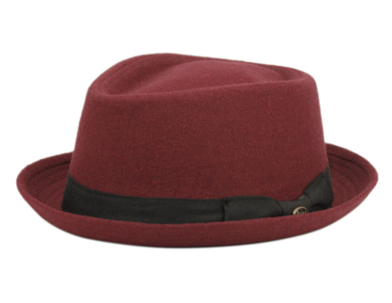 Raphael | Trilby Wool Fedora Hat Burgundy