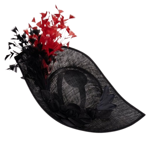 Sanchi | Flowers and Feathers Sinamay Fascinator