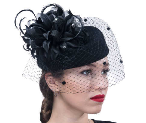 Aletha | Timeless Veiled Pillbox Felt Hat