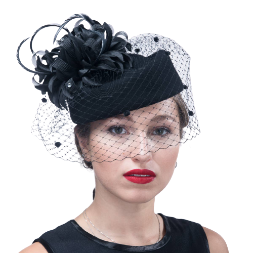 Aletha | Timeless Veiled Pillbox Felt Hat