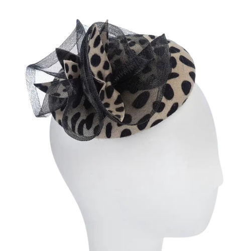 Anaya | Leopard Print Pillbox Fascinator
