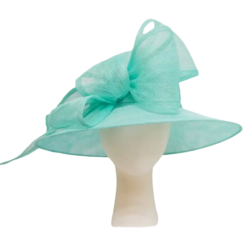 Blakely | Wide Brim Sweep Sinamay Hat Ocean