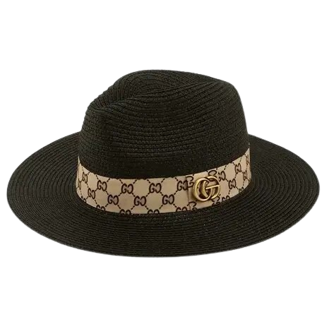 Sydney | Charm Print Straw Fedora Hat