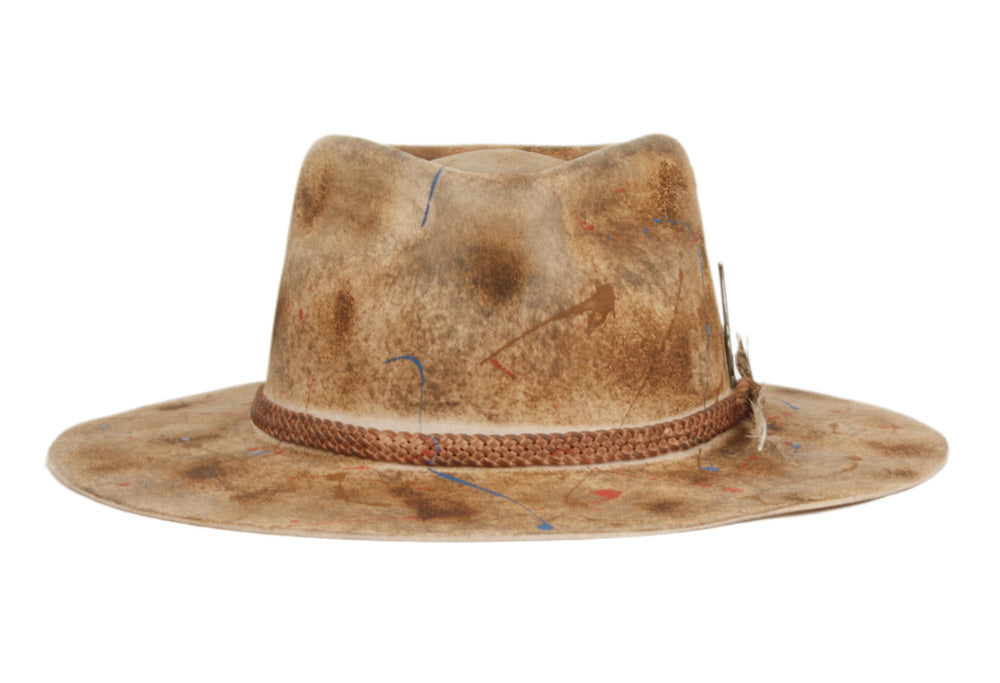 Cassidy | Distressed Style Flat Brim Fedora Hat