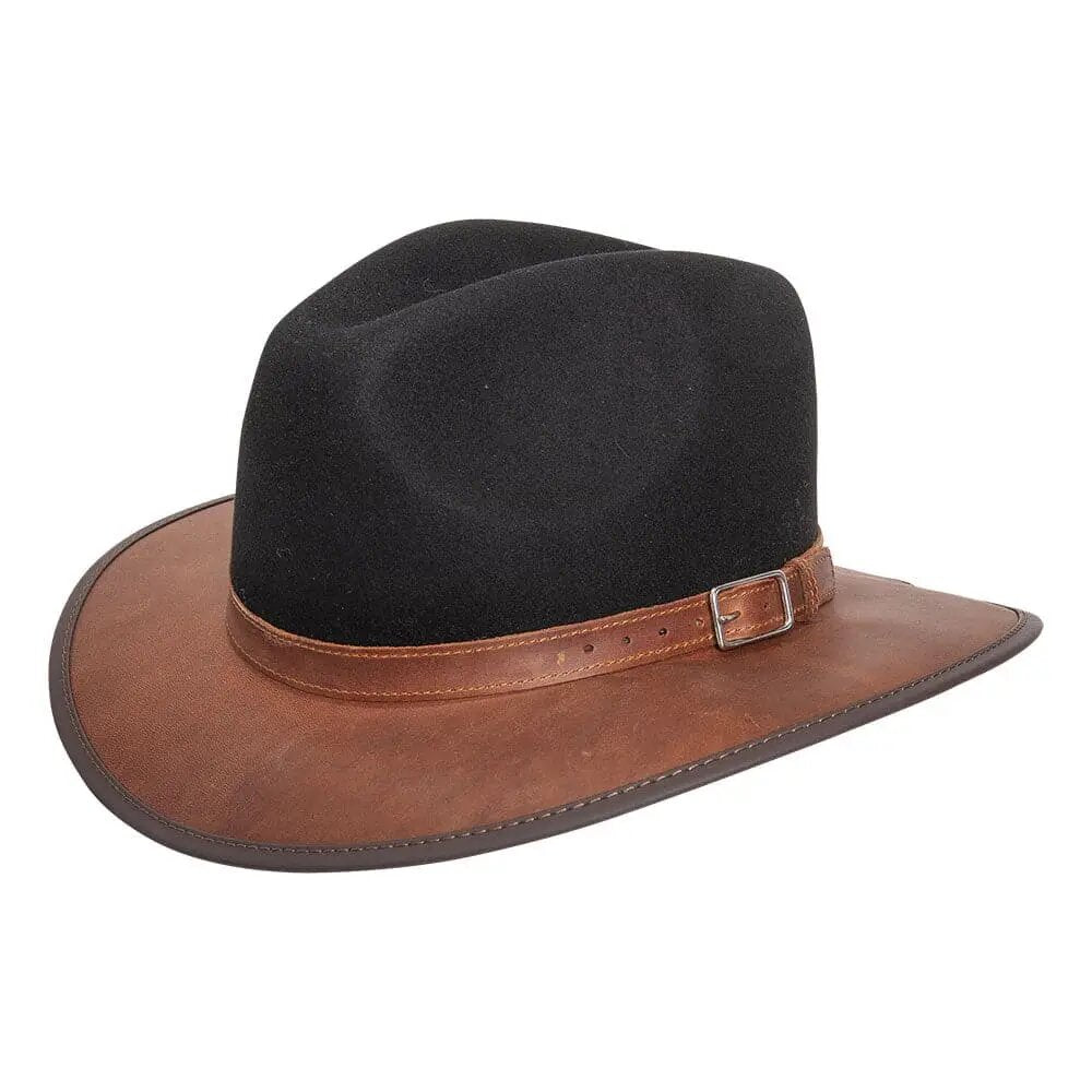 Josey | Felt and Leather Fedora Hat