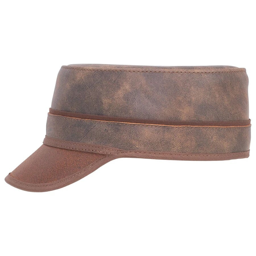 Niko | Leather Rocker Cap