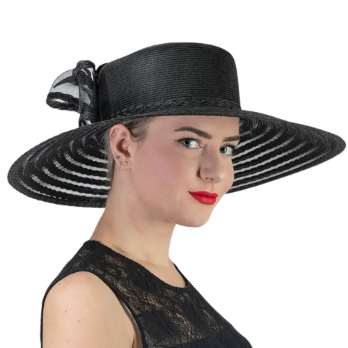 Serena | Wide Brim Straw Dress Hat