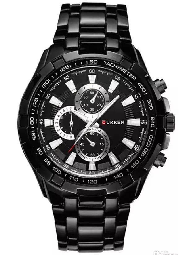 Curren Men's Sporty Watch 8023 | Black/Black