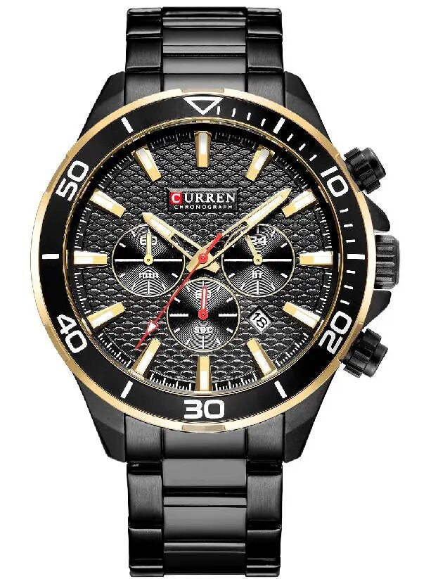 Curran Men's Sporty Chronograph Watch 8309 Black