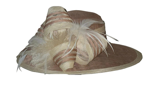 Arianna | Elegant Wide Brim Sinamay Hat