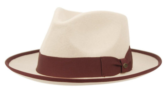 Bogart | Beige Wool Felt Fedora Hat 