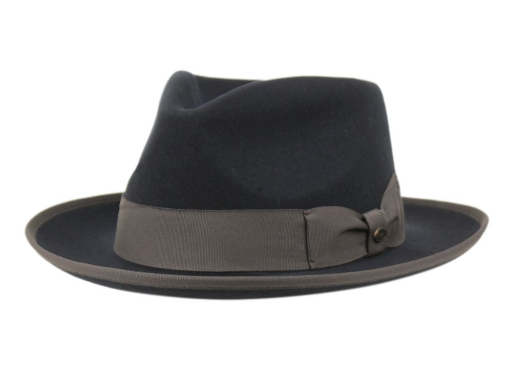 Bogart | Navy Wool Felt Fedora Hat