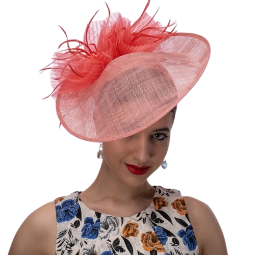 Charmaine | Large Sinamay with Pleated Bow Fascinator