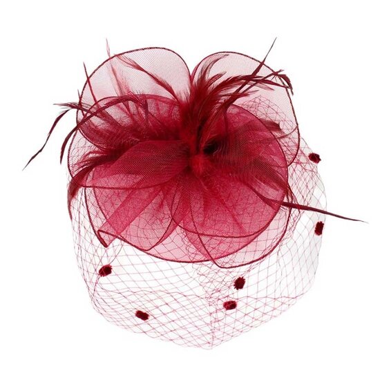 Fiona | Feather Mesh Flower Fascinator