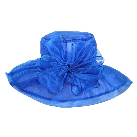 Freya | Organza Bow Wide Brim Hat