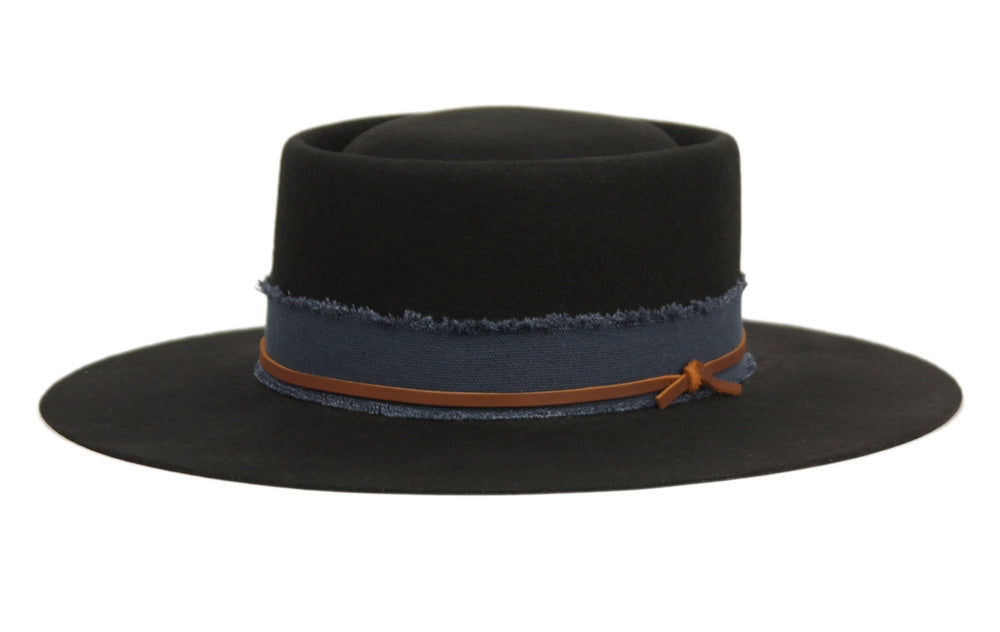 Paco | Wool Felt Bolero Fedora Black