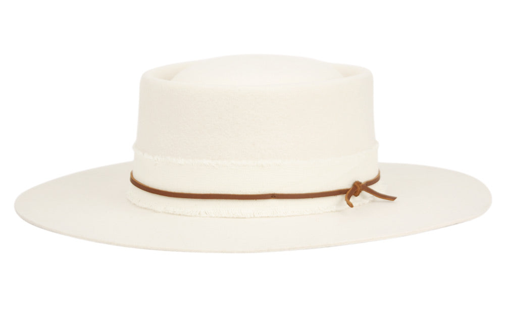 Paco | Wool Felt Bolero Fedora ivory