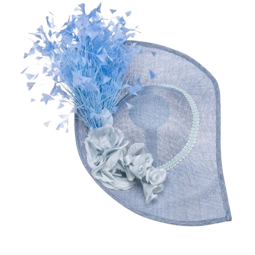 Sanchi | Flowers and Feathers Sinamay Fascinator