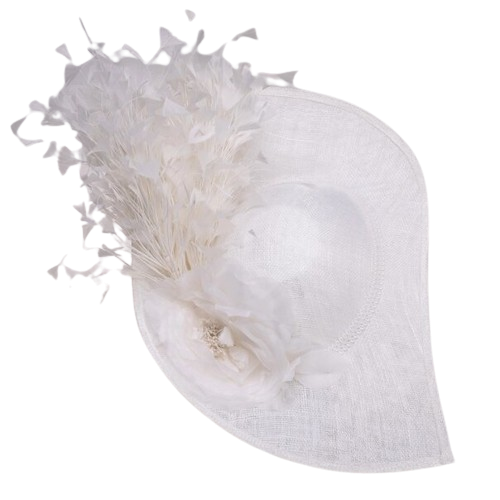 Sanchi | Flowers and Feathers Sinamay Fascinator