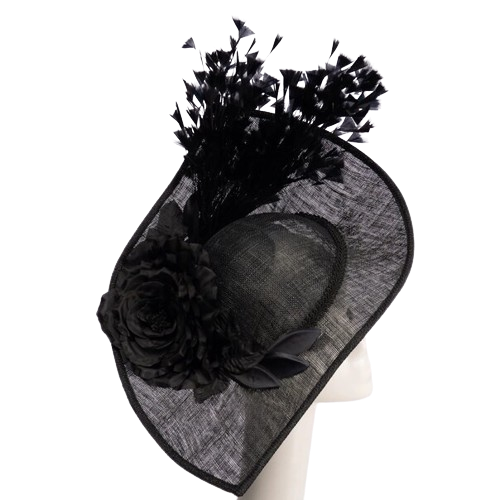 Sanchi | Flowers and Feathers Sinamay Fascinator