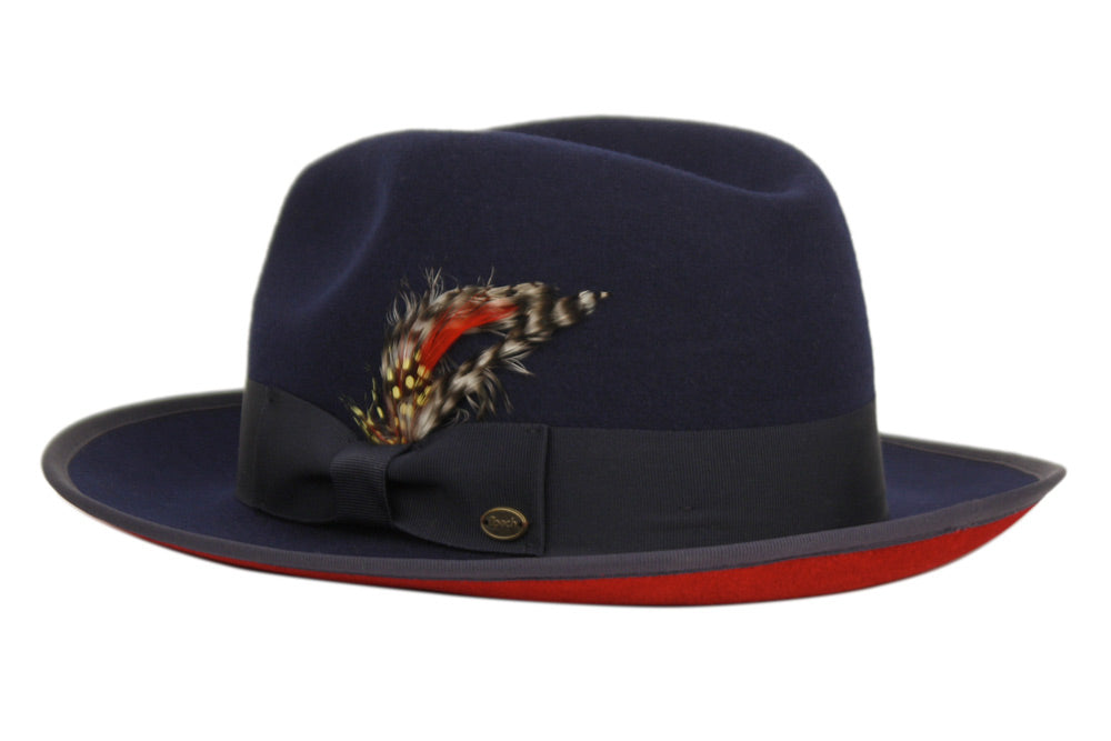 Amari | Wool Felt Fedora Navy