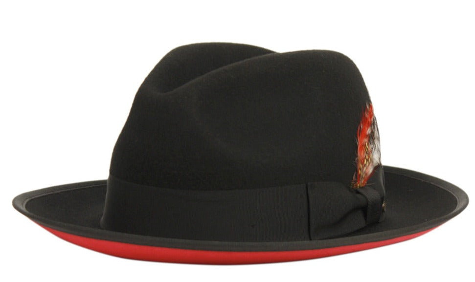 Amari | Wool Felt Fedora Black 