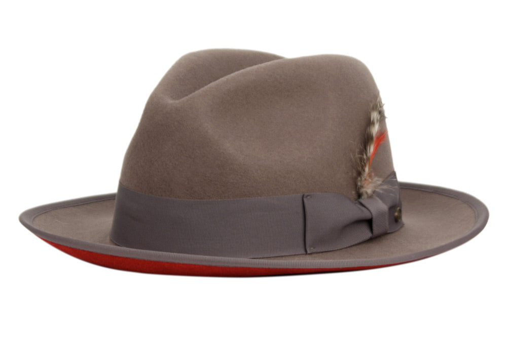 Amari | Wool Felt Fedora Gray front