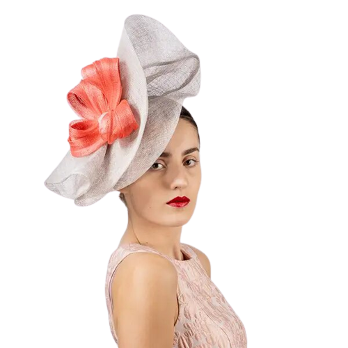 Antonia | Flower Folded Sinamay Headband Fascinator Headpiece