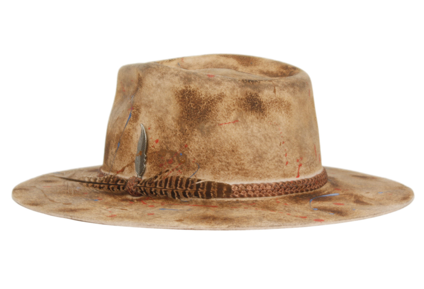Cassidy | Distressed Style Flat Brim Fedora Hat