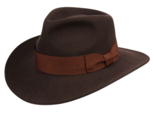 Monroe | Wool Felt Indy Fedora Brown