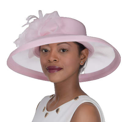 Rachel | Ribbon Bow Brim Poly Straw Hat