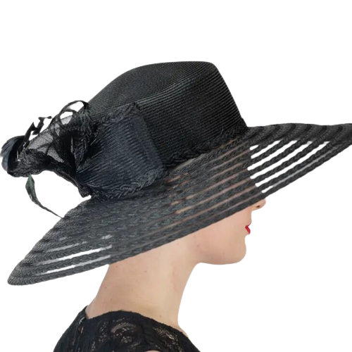 Serena | Wide Brim Straw Dress Hat