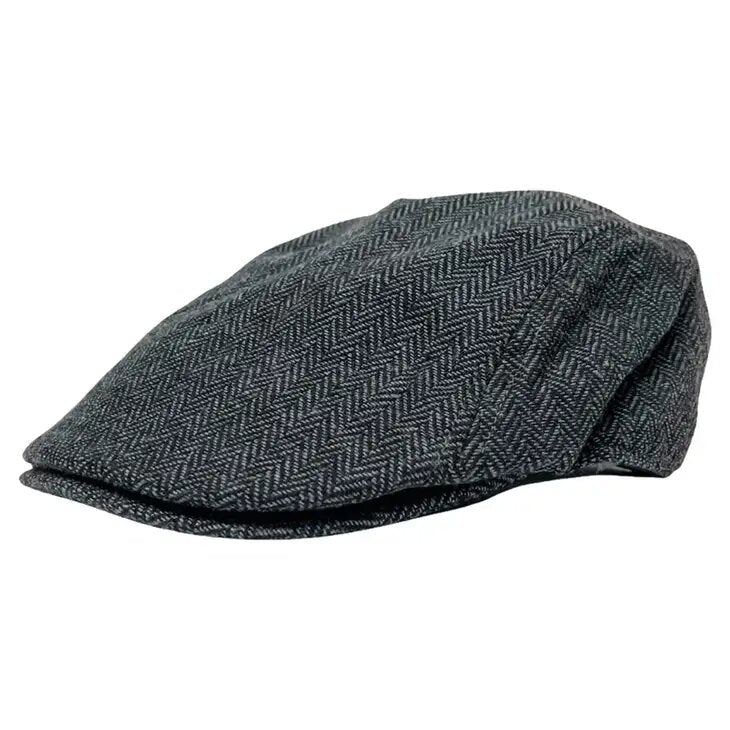Mac | Newsboy Flat Cap Charcoal