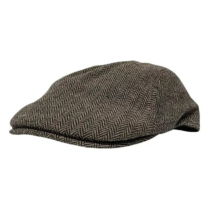Mac | Newsboy Flat Cap Brown