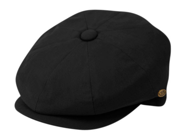 Zo | 100% Cotton Newsboy Cap Black